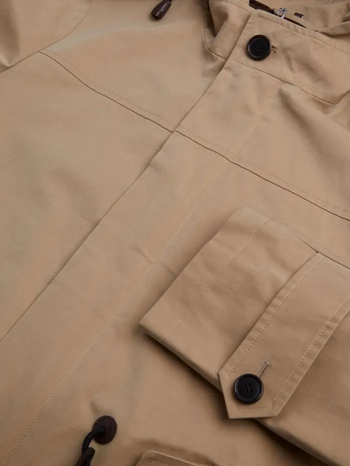 Outerwear Mens Paul Stuart Double Twisted Cotton Parka Khaki Outerwear Mens Paul Stuart Double Twisted Cotton Parka Khaki