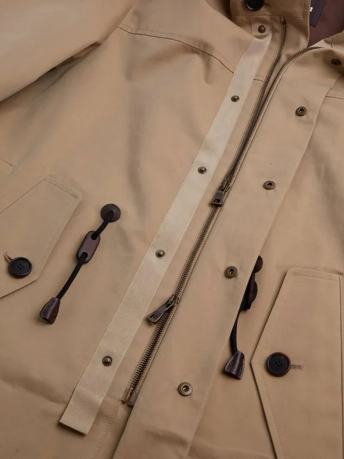 Outerwear Mens Paul Stuart Double Twisted Cotton Parka Khaki Outerwear Mens Paul Stuart Double Twisted Cotton Parka Khaki