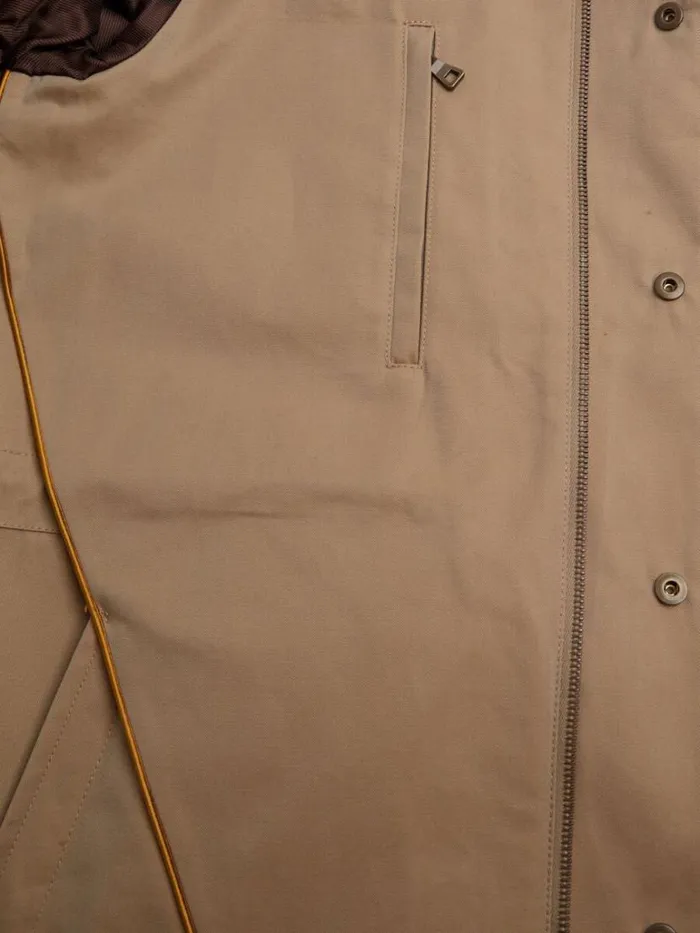 Outerwear Mens Paul Stuart Double Twisted Cotton Parka Khaki Outerwear Mens Paul Stuart Double Twisted Cotton Parka Khaki