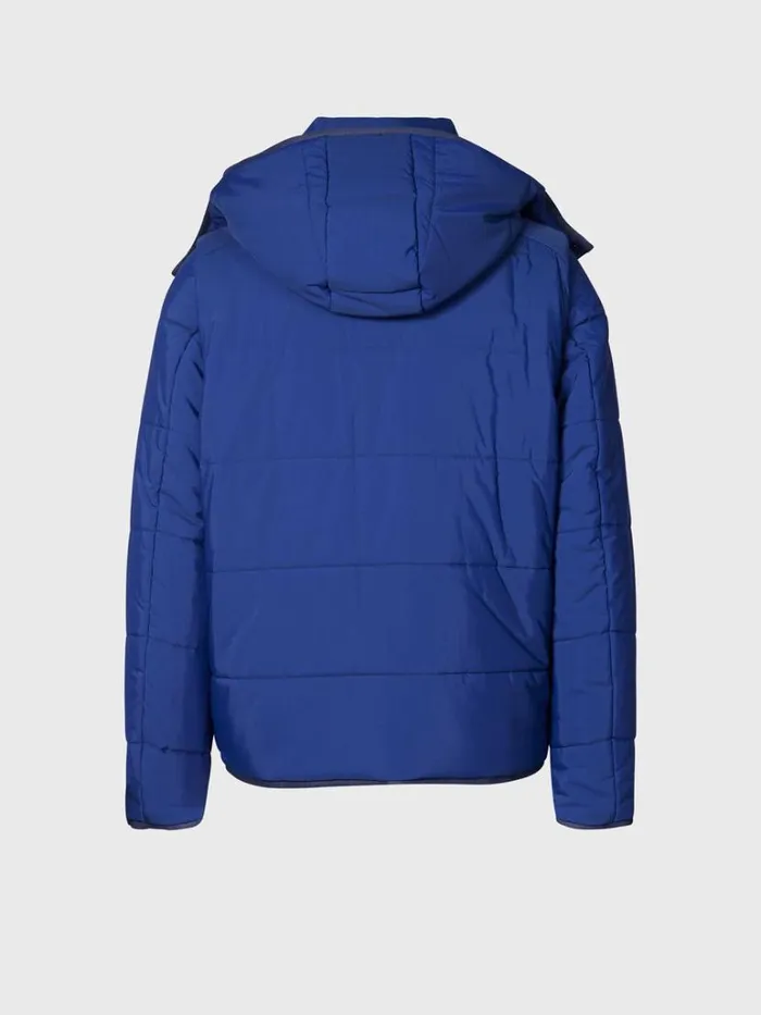 Outerwear Mens Paul Stuart Down Jacket With Removable Sleeves Royal Blue
