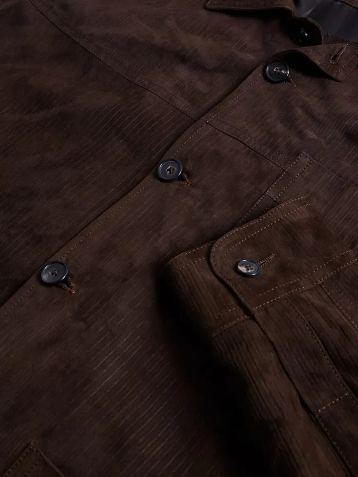 Outerwear Mens Paul Stuart Leather Shirt Jacket Brown