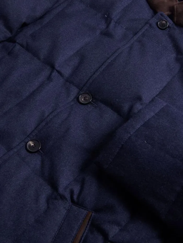Outerwear Mens Paul Stuart Quilted Wool Jacket Blue
