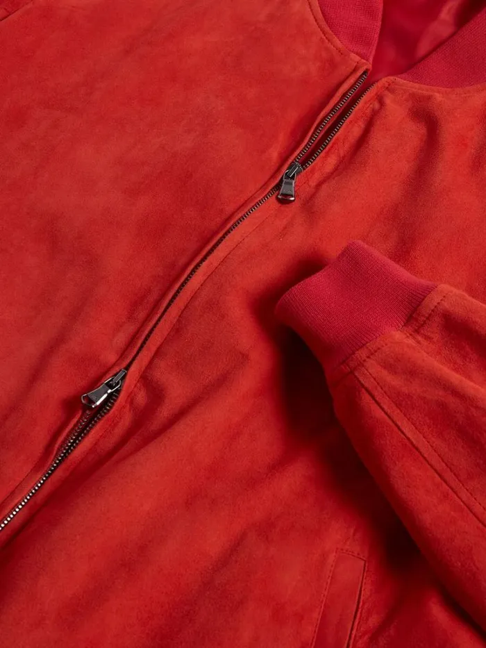 Outerwear Mens Paul Stuart Red Suede Blouson Jacket Red Outerwear Mens Paul Stuart Red Suede Blouson Jacket Red