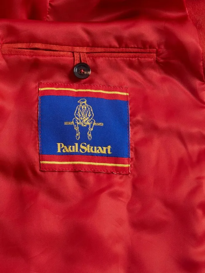 Outerwear Mens Paul Stuart Red Suede Blouson Jacket Red Outerwear Mens Paul Stuart Red Suede Blouson Jacket Red