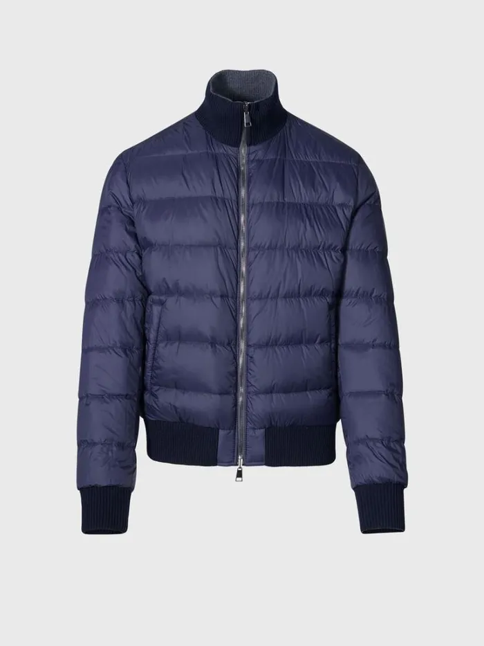 Outerwear Mens Paul Stuart Reversible Bomber Jacket Charcoal