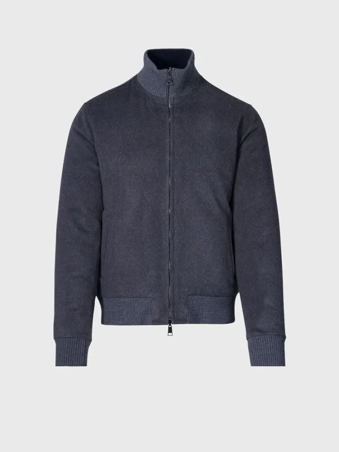 Outerwear Mens Paul Stuart Reversible Bomber Jacket Charcoal