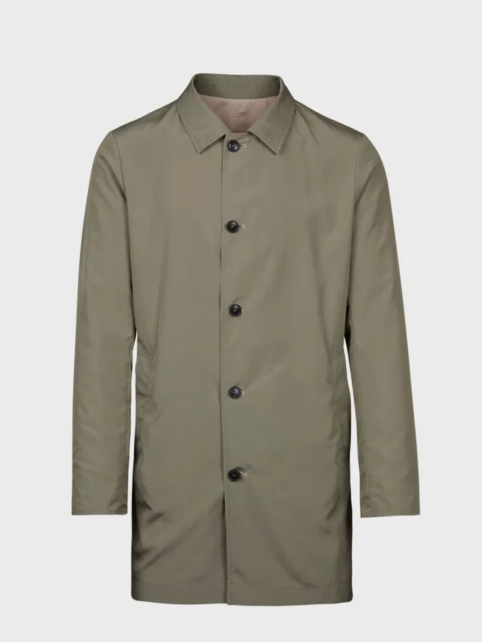 Outerwear Mens Paul Stuart Reversible Microfiber Trench Khaki Outerwear Mens Paul Stuart Reversible Microfiber Trench Khaki