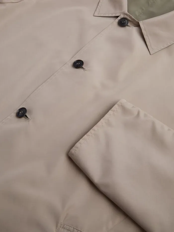 Outerwear Mens Paul Stuart Reversible Microfiber Trench Khaki Outerwear Mens Paul Stuart Reversible Microfiber Trench Khaki