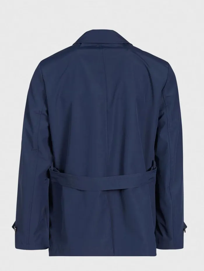 Outerwear Mens Paul Stuart Storm System Double Breasted Trench Coat Navy