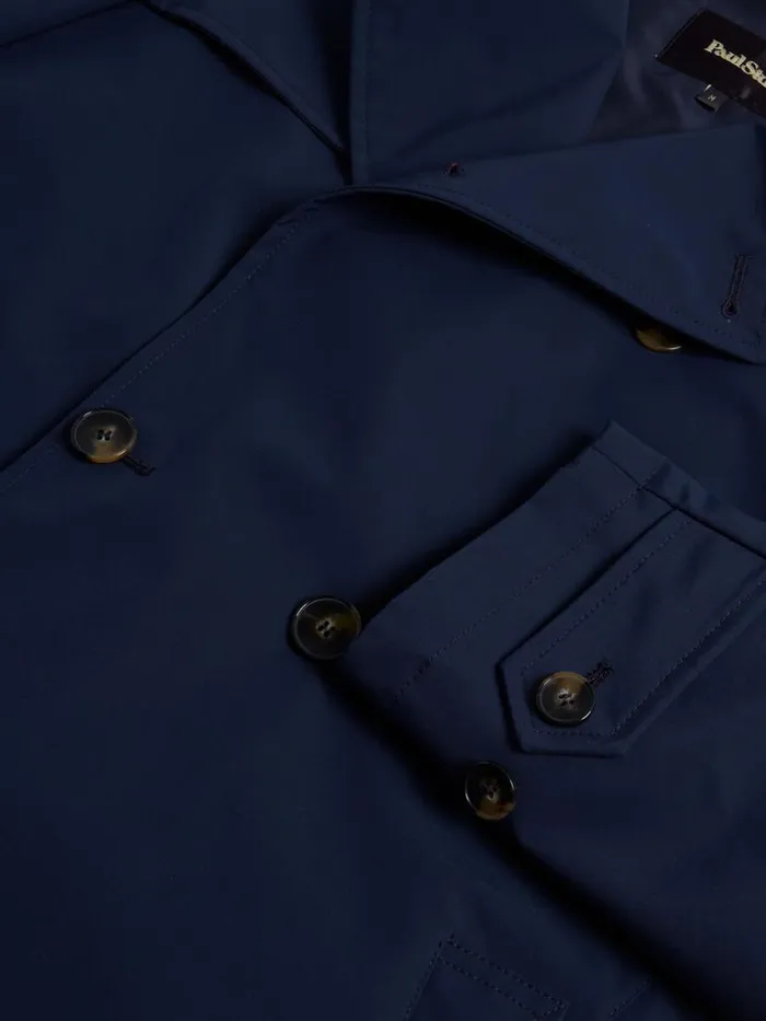 Outerwear Mens Paul Stuart Storm System Double Breasted Trench Coat Navy