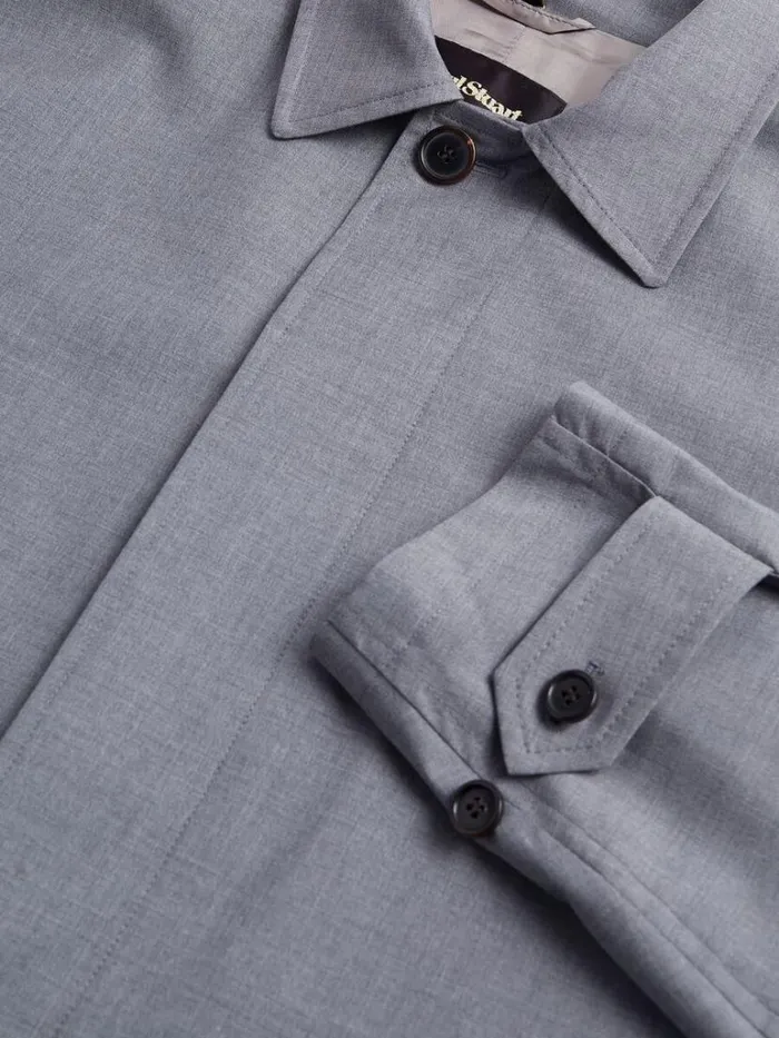 Outerwear Mens Paul Stuart Storm System Short Trench Coat Grey Outerwear Mens Paul Stuart Storm System Short Trench Coat Grey