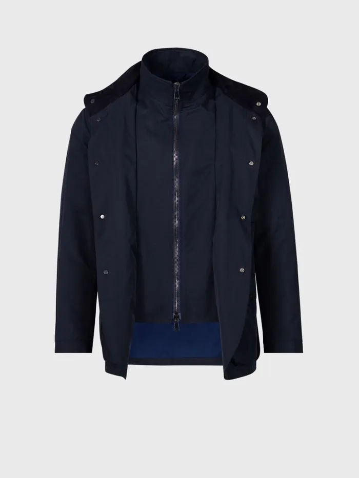 Outerwear Mens Paul Stuart Technical Gaberdine Jacket Navy Outerwear Mens Paul Stuart Technical Gaberdine Jacket Navy