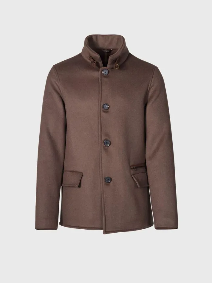 Outerwear Mens Paul Stuart Wool and Cashmere Double Faced Jacket Tobacco