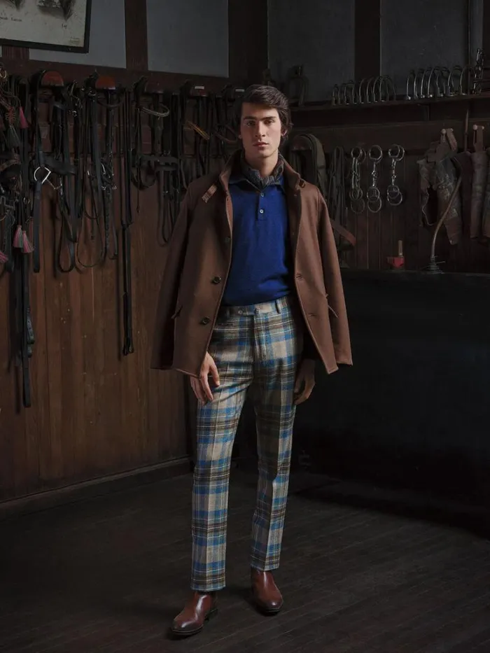 Outerwear Mens Paul Stuart Wool and Cashmere Double Faced Jacket Tobacco