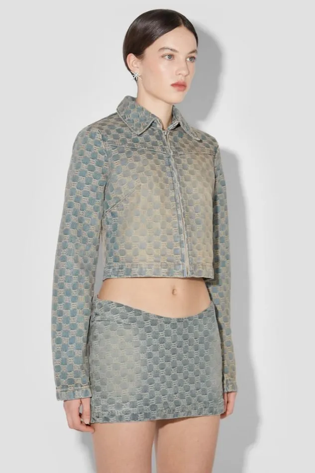 Outerwear Women MISBHV Jacquard Denim Monogram Jacket Blue