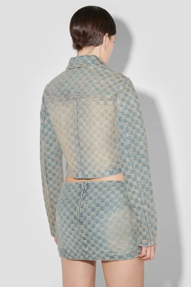 Outerwear Women MISBHV Jacquard Denim Monogram Jacket Blue