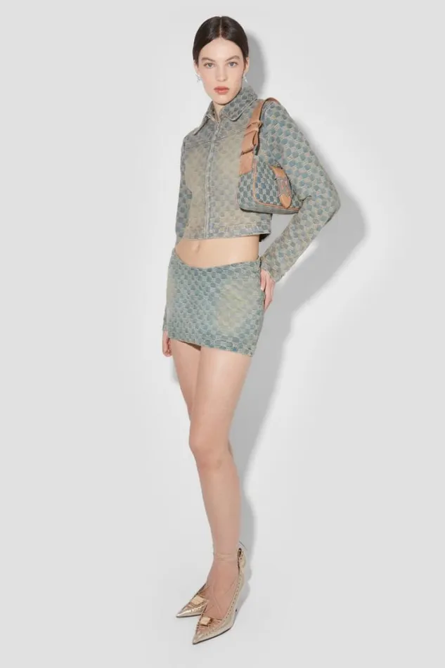 Outerwear Women MISBHV Jacquard Denim Monogram Jacket Blue