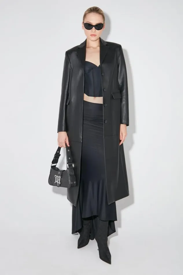 Outerwear Women MISBHV Long Leather Coat Black