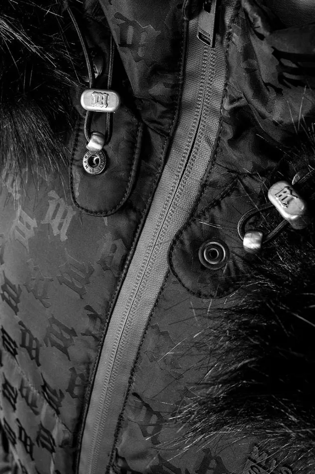 Outerwear Women MISBHV Nylon Monogram Ski Puffer Black