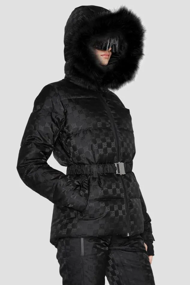 Outerwear Women MISBHV Nylon Monogram Ski Puffer Black