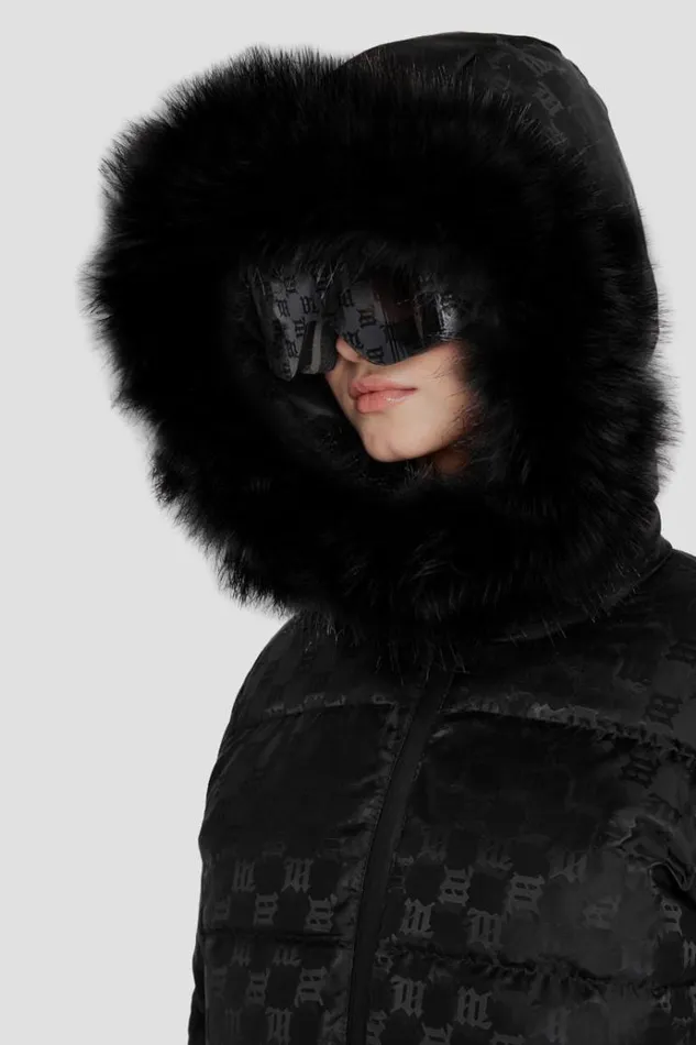 Outerwear Women MISBHV Nylon Monogram Ski Puffer Black