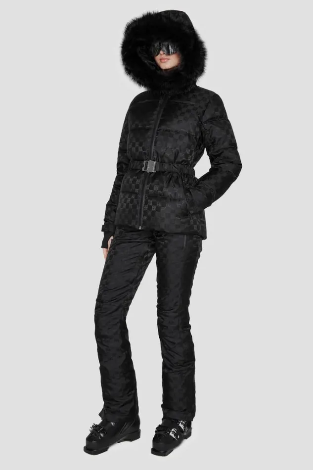 Outerwear Women MISBHV Nylon Monogram Ski Puffer Black
