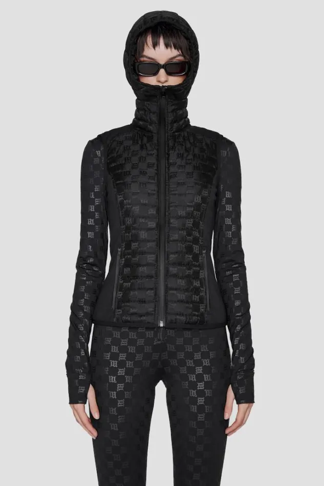 Outerwear Women MISBHV Nylon Monogram Vest Ski Black