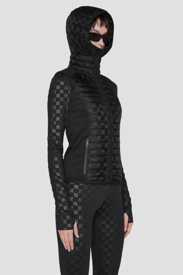 Outerwear Women MISBHV Nylon Monogram Vest Ski Black