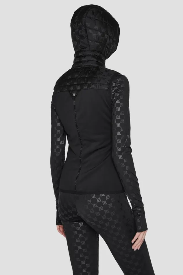 Outerwear Women MISBHV Nylon Monogram Vest Ski Black