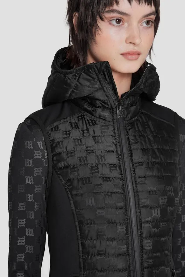 Outerwear Women MISBHV Nylon Monogram Vest Ski Black