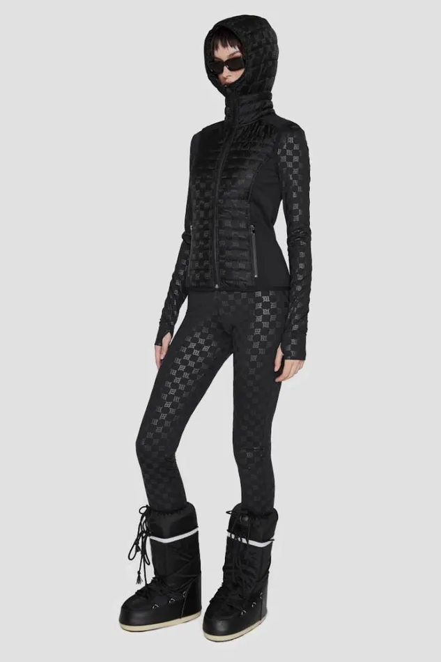 Outerwear Women MISBHV Nylon Monogram Vest Ski Black