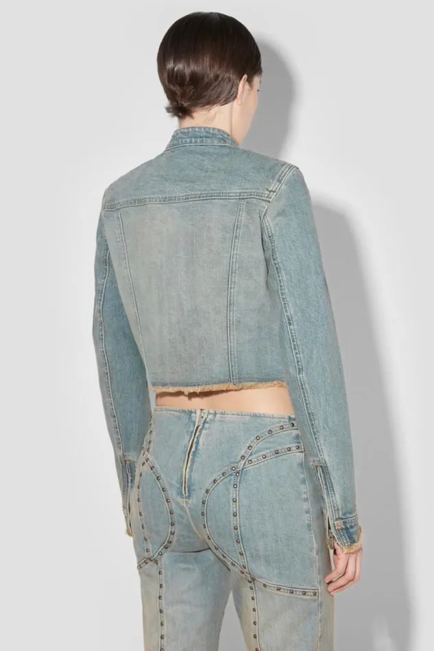 Outerwear Women MISBHV Sunset Wash Denim Jacket With Studs Blue