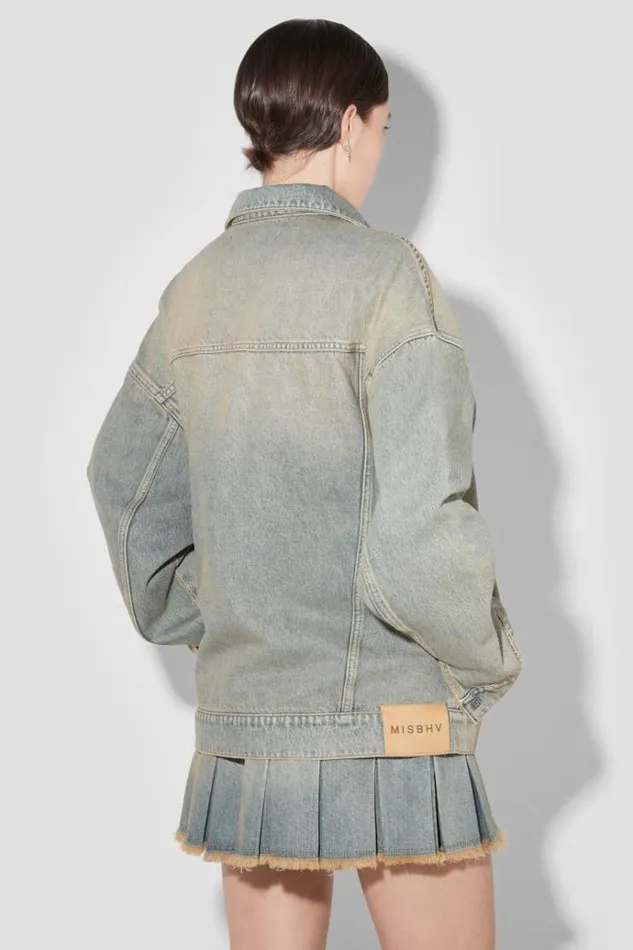 Outerwear Women MISBHV Sunset Wash Oversized Denim Jacket Blue