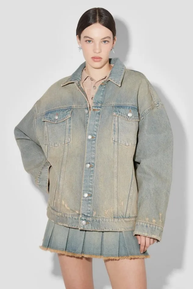Outerwear Women MISBHV Sunset Wash Oversized Denim Jacket Blue