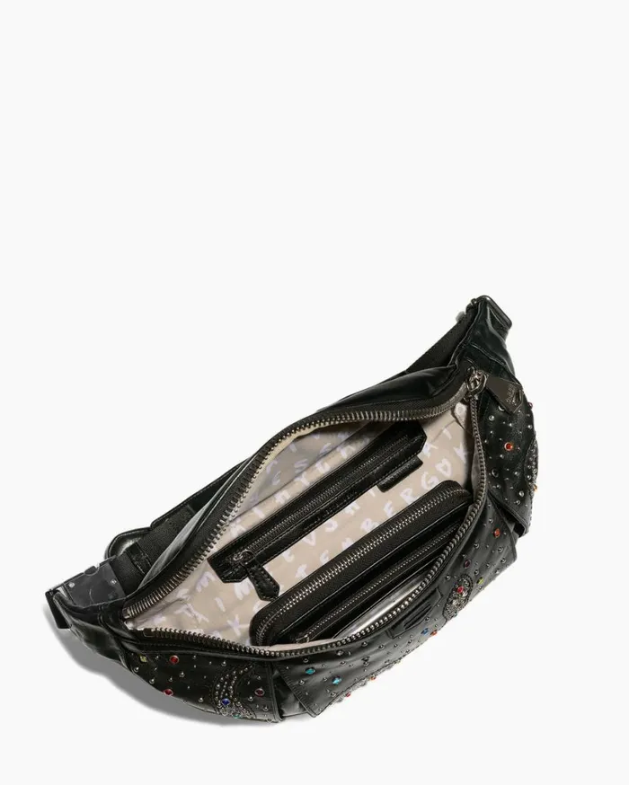 Outta Here Novelty Large Sling Black Snake Studs Women Aimee Kestenberg Crossbody Bags