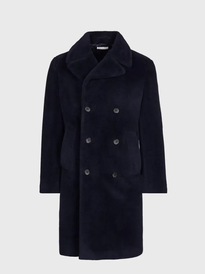 Overcoats Mens Paul Stuart Bearcat Coat Navy