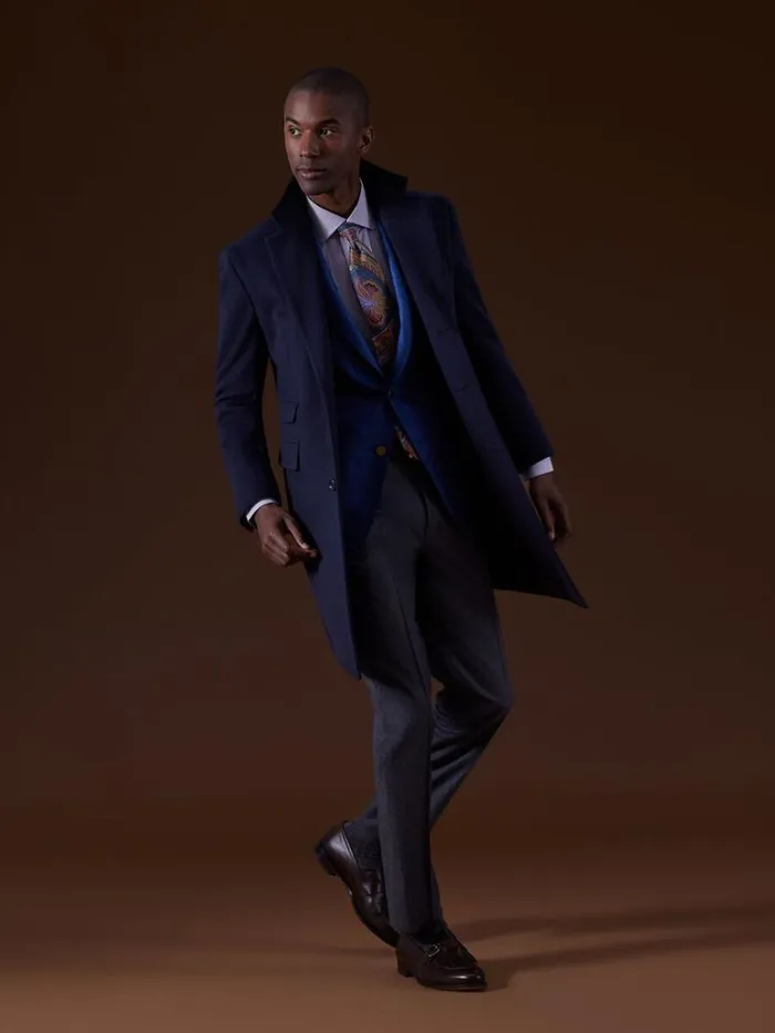 Overcoats Mens Paul Stuart Cashmere Overcoat Midnight