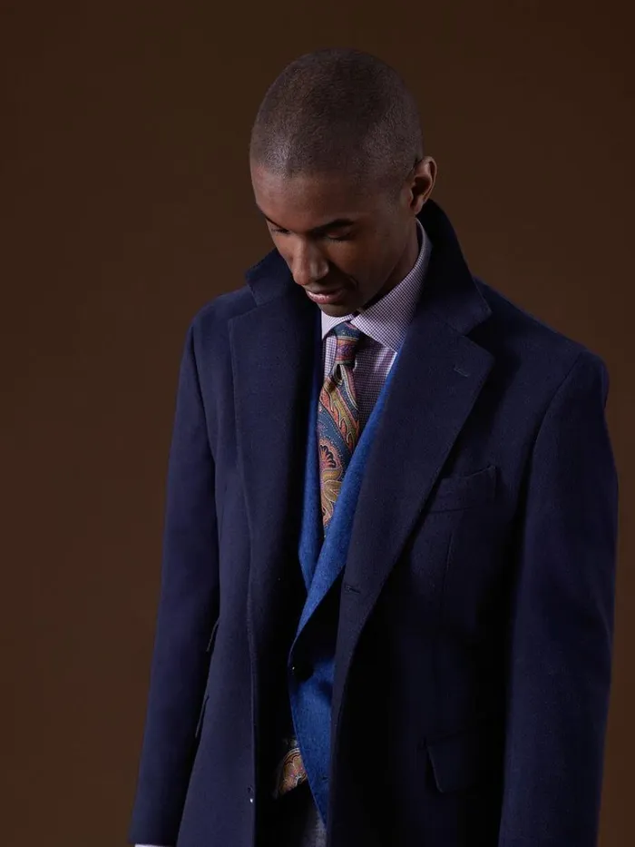 Overcoats Mens Paul Stuart Cashmere Overcoat Midnight