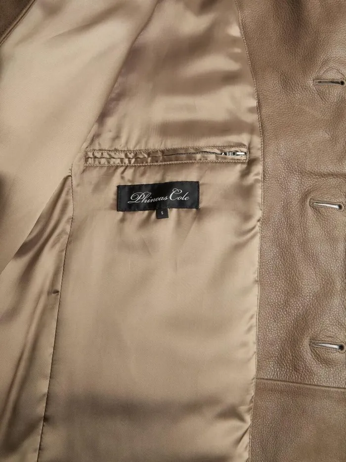 Overcoats Mens Paul Stuart Distressed Leather Coat Brown Overcoats Mens Paul Stuart Distressed Leather Coat Brown