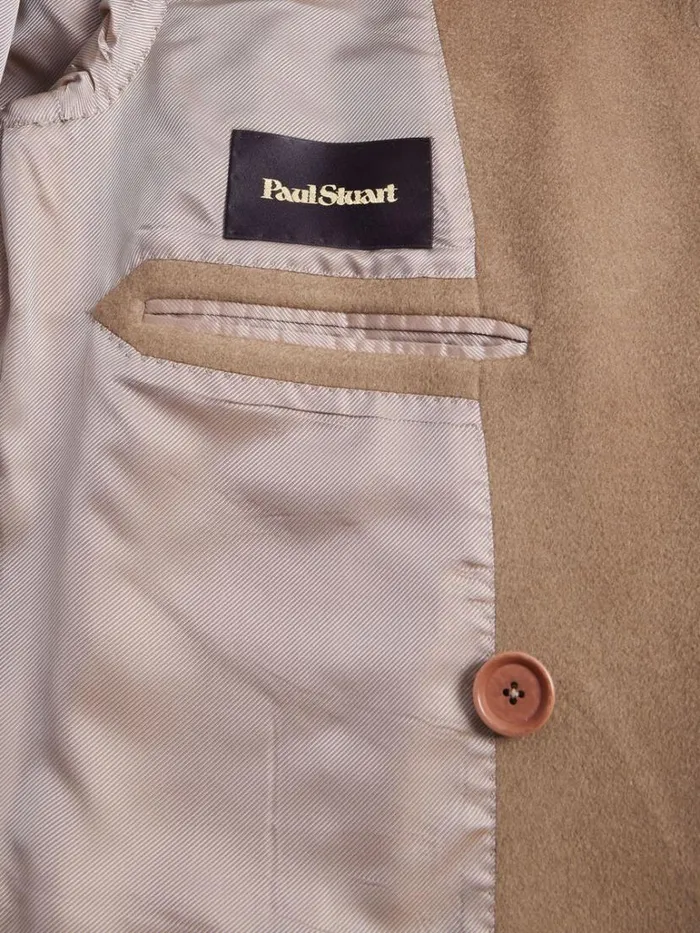 Overcoats Mens Paul Stuart Double Breasted Cashmere Overcoat Camel
