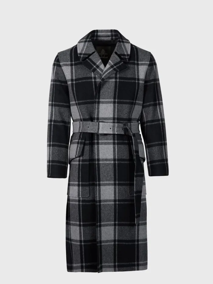 Overcoats Mens Paul Stuart Plaid Balmacaan Overcoat Greyblack Overcoats Mens Paul Stuart Plaid Balmacaan Overcoat Greyblack