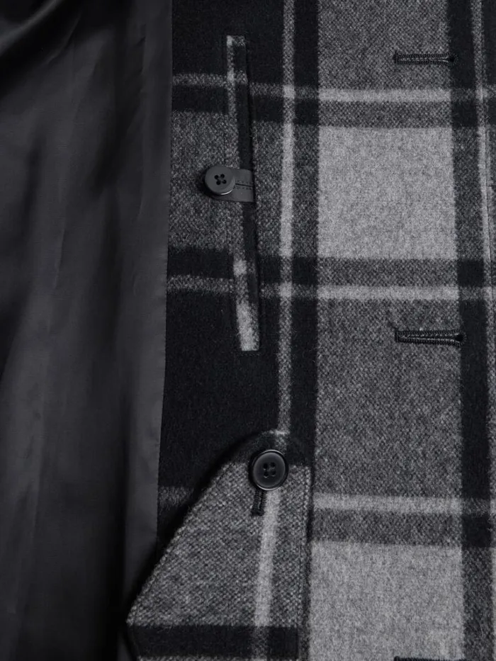 Overcoats Mens Paul Stuart Plaid Balmacaan Overcoat Greyblack Overcoats Mens Paul Stuart Plaid Balmacaan Overcoat Greyblack