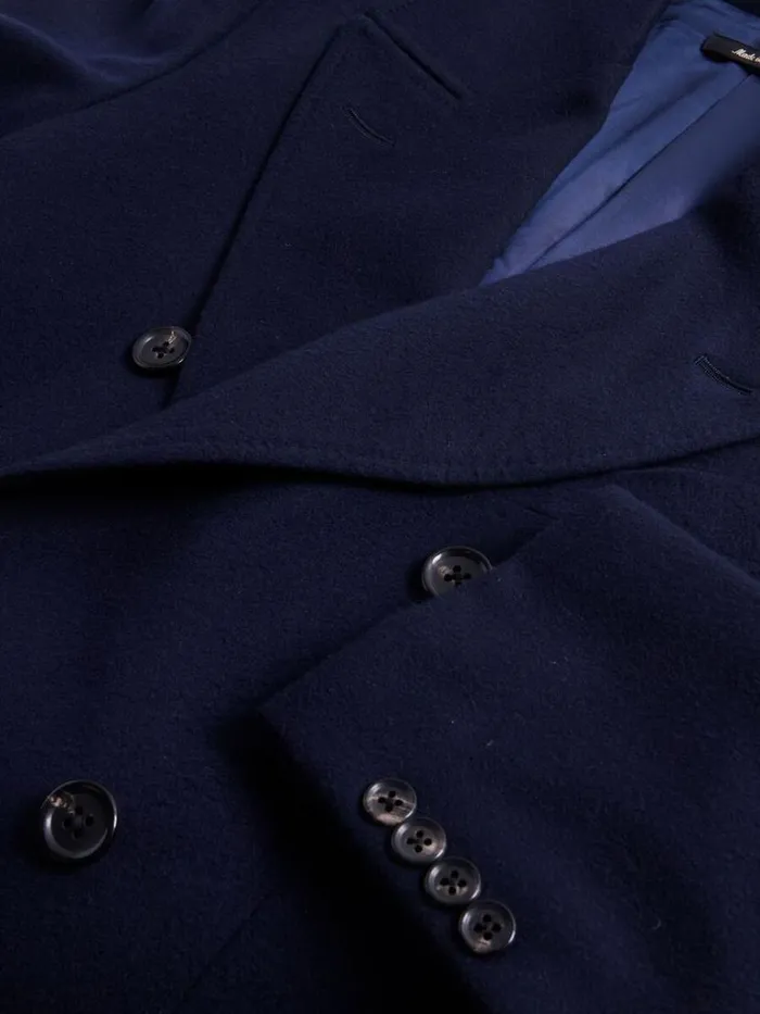 Overcoats Mens Paul Stuart Water Repellent Wool Coat Navy