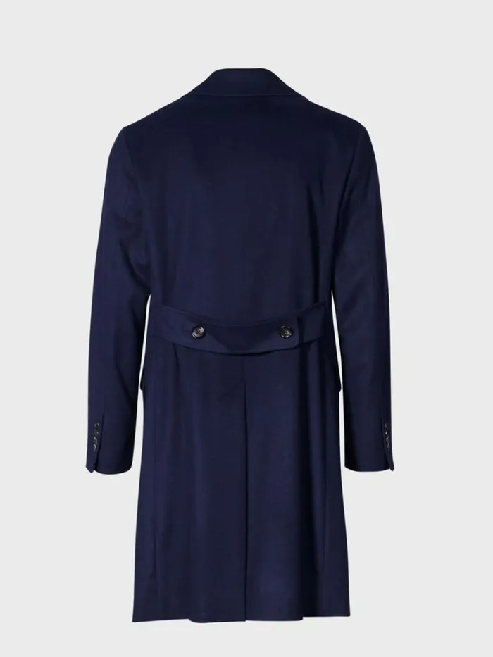 Overcoats Mens Paul Stuart Water Repellent Wool Coat Navy