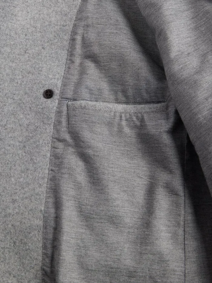 Overcoats Mens Paul Stuart Wool Jersey Peacoat Grey