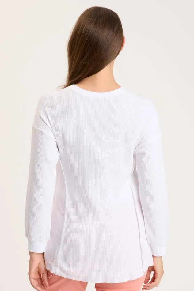 Oxley VNeck White Clothing XCVI Sweatshirts