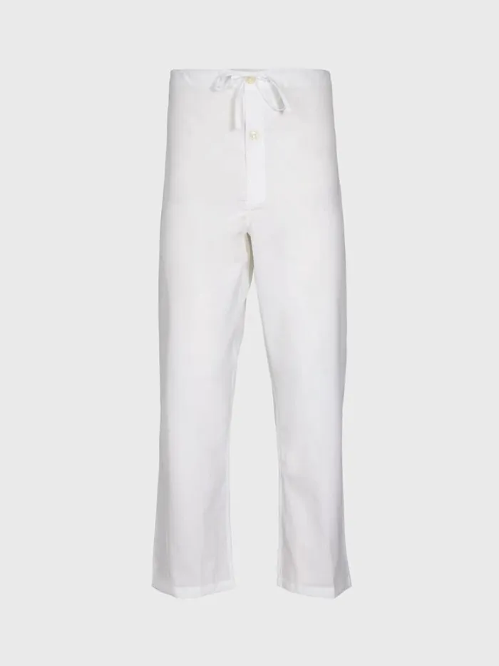 Pajamas and Loungewear Mens Paul Stuart Cotton Broadcloth Pajama White