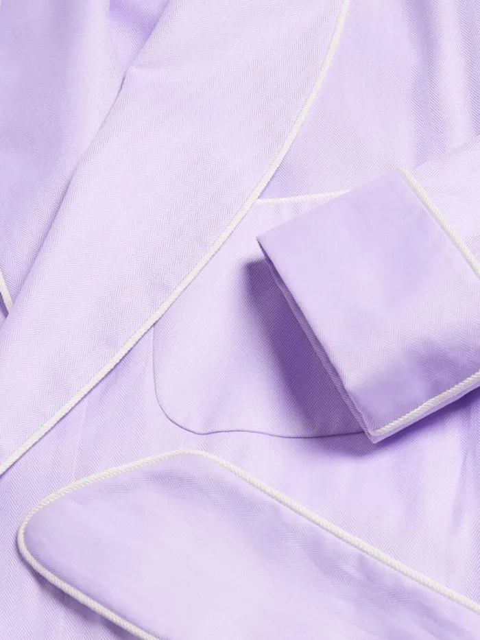 Pajamas and Loungewear Mens Paul Stuart Cotton Herringbone Robe Lilac Pajamas and Loungewear Mens Paul Stuart Cotton Herringbone Robe Lilac