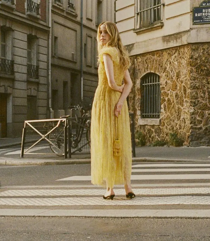 PAMELINA DRESS Daffodil Yellow Lace Shop DEN Dresses