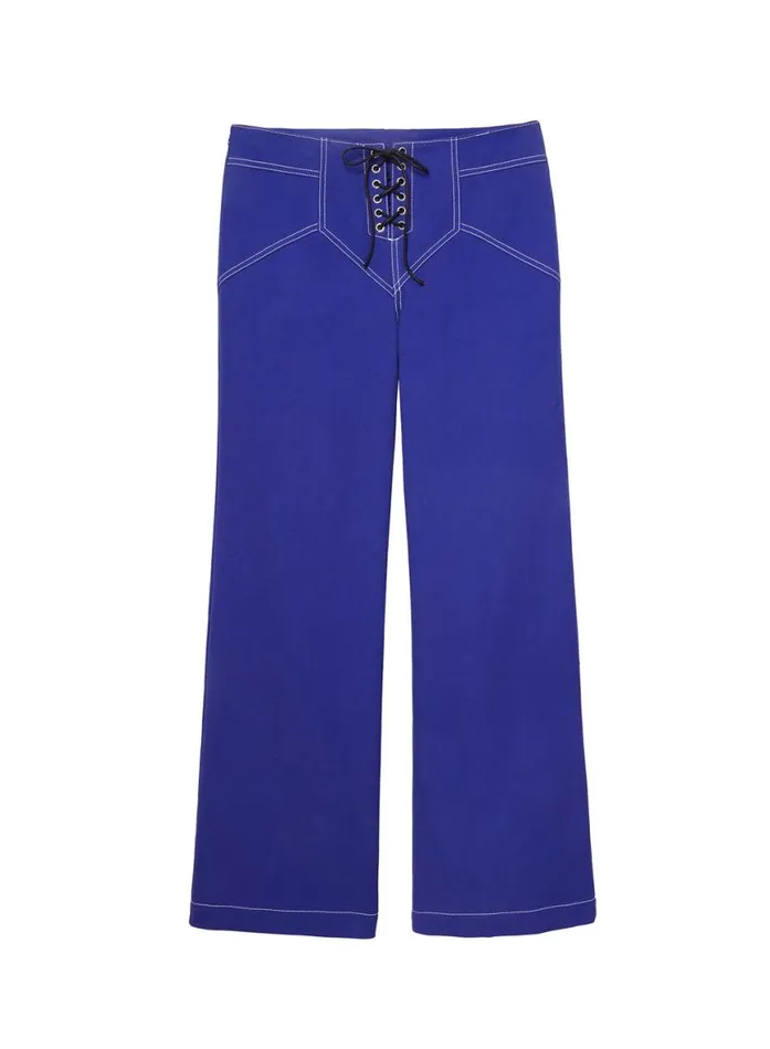 Pants Clothing Fleur Du Mal Lace Up Jean Electric Blue